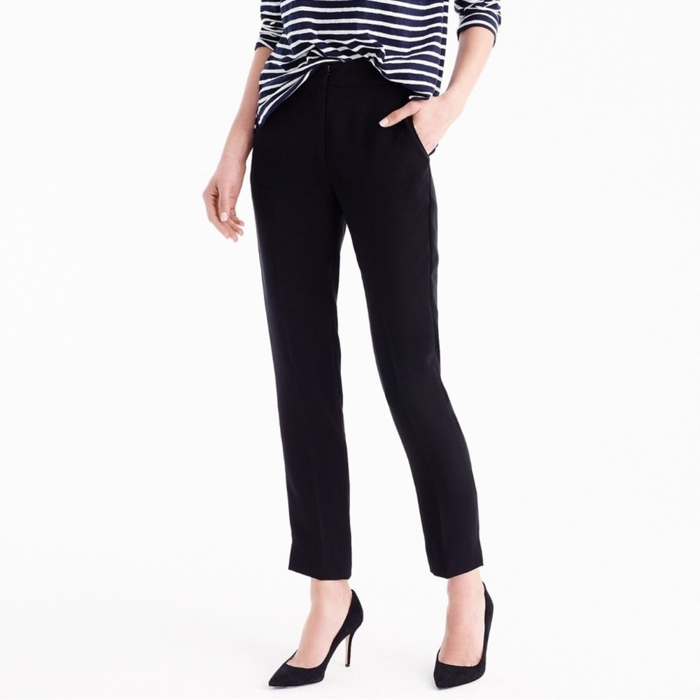 J. Crew Easy - Crepe Black Ankle work Pants